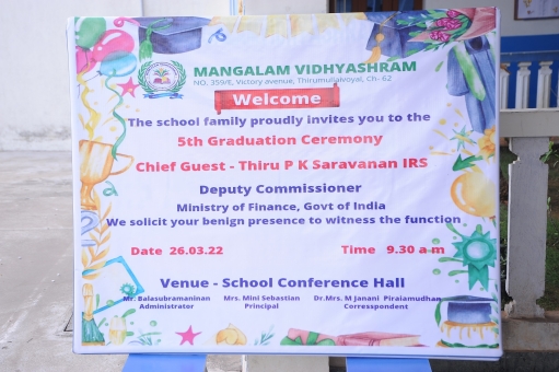 Mangalam Vidhyashram in Thirumullaivoyal Chennai Tamilnadu.
